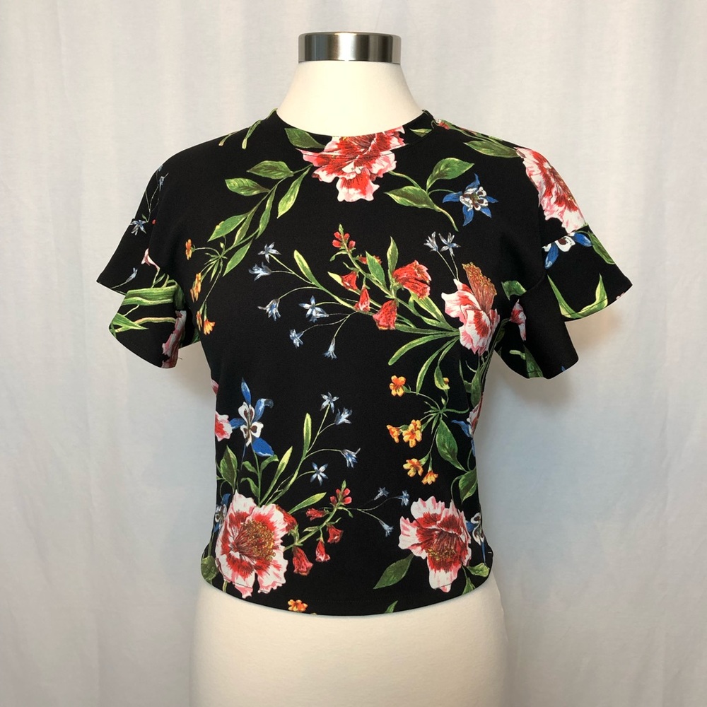 Rachel Rachel Roy Carlie Flutter Sleeve Crop Top